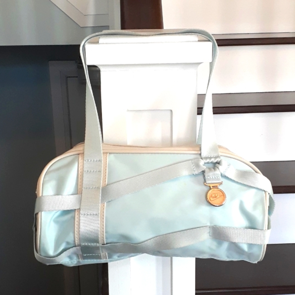 & Nike light blue sporty & strappy nylon small handbag